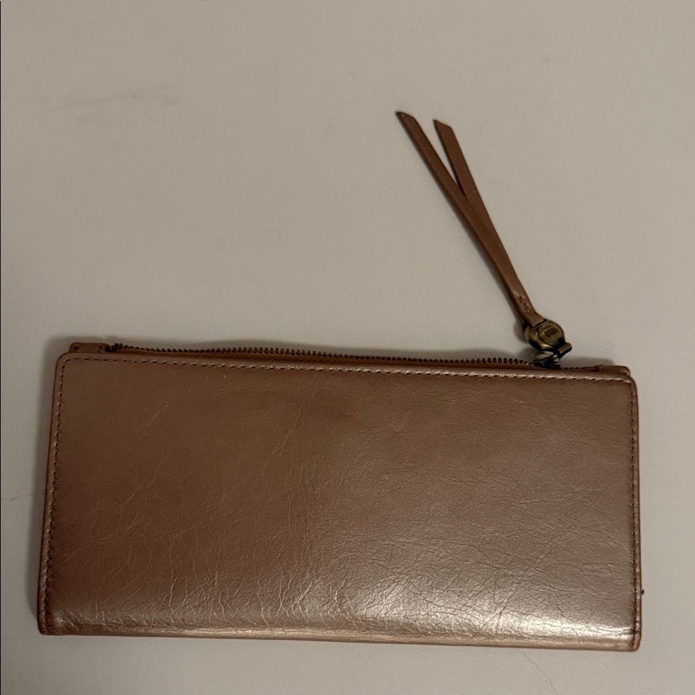HOBO Leather Women's Wallet Champagne Metallic